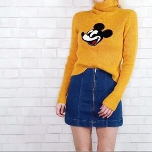 BDG urban outfitters Everyday Full Zip Up Denim Mini Skirt XS